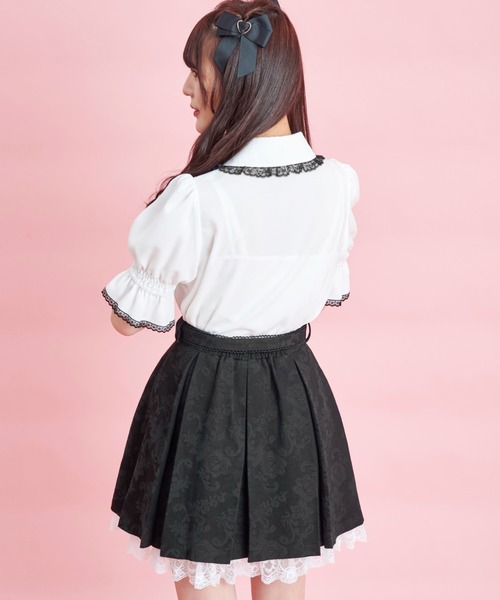 Secret Honey（シークレットハニー）の「ジャガードボックスプリーツスカート（スカート・レディース・ブラック/ピンク/ワインレッド/レッド系その他・MEDIUM）」の18枚目の写真