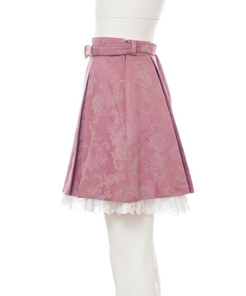 Secret Honey（シークレットハニー）の「ジャガードボックスプリーツスカート（スカート・レディース・ブラック/ピンク/ワインレッド/レッド系その他・MEDIUM）」の19枚目の写真