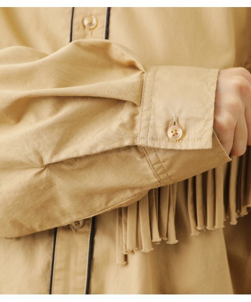 RODEO CROWNS WIDE BOWL（ロデオクラウンズワイドボウル）の「フリンジシャツ（シャツ/ブラウス・レディース・ブラック/ベージュ/ブルー・FREE）」の10枚目の写真