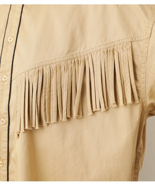 RODEO CROWNS WIDE BOWL（ロデオクラウンズワイドボウル）の「フリンジシャツ（シャツ/ブラウス・レディース・ブラック/ベージュ/ブルー・FREE）」の19枚目の写真