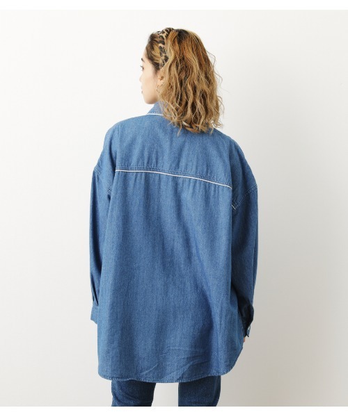 RODEO CROWNS WIDE BOWL（ロデオクラウンズワイドボウル）の「フリンジシャツ（シャツ/ブラウス・レディース・ブラック/ベージュ/ブルー・FREE）」の15枚目の写真