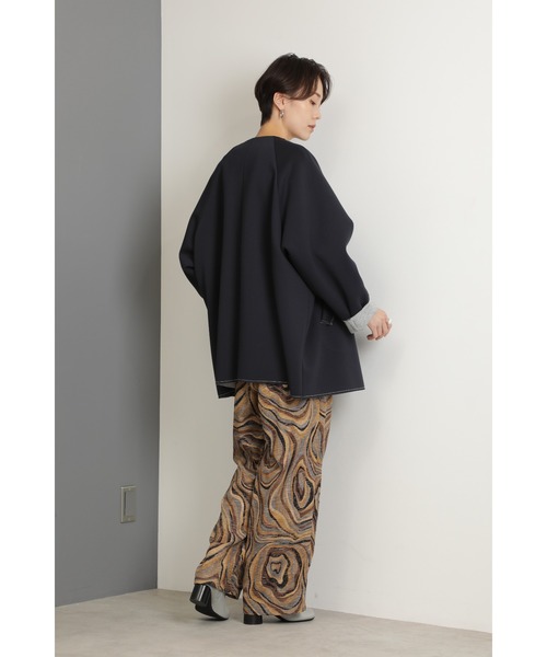 CREOLME（クレオルム）の「(CREOLME)ボンディングビッグジャケット（その他アウター・レディース・ブラウン/ネイビー・ONE SIZE）」の11枚目の写真