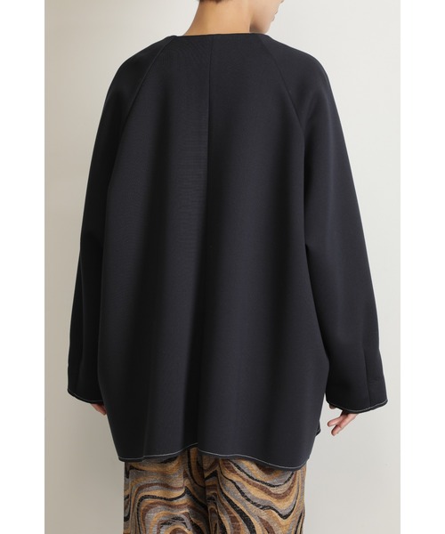 CREOLME（クレオルム）の「(CREOLME)ボンディングビッグジャケット（その他アウター・レディース・ブラウン/ネイビー・ONE SIZE）」の5枚目の写真