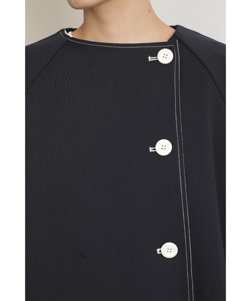 CREOLME（クレオルム）の「(CREOLME)ボンディングビッグジャケット（その他アウター・レディース・ブラウン/ネイビー・ONE SIZE）」の8枚目の写真