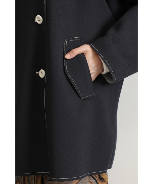 CREOLME（クレオルム）の「(CREOLME)ボンディングビッグジャケット（その他アウター・レディース・ブラウン/ネイビー・ONE SIZE）」の10枚目の写真