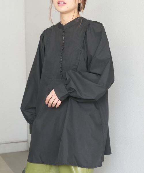 CORNERS（コーナーズ）の「ボリュームスリーブ2wayブラウス（シャツ/ブラウス・レディース・ホワイト/ブラック/ブラウン/グレイッシュベージュ・M）」の6枚目の写真