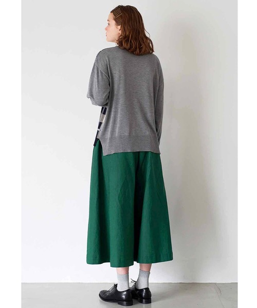 シロップ．（シロップ．）の「スカートみたいなちょい厚コットンリネンのボリュームガウチョパンツ（その他パンツ・レディース・グリーン/マスタード・SMALL/MEDIUM/LARGE/X-LARGE/XX-LARGE）」の10枚目の写真