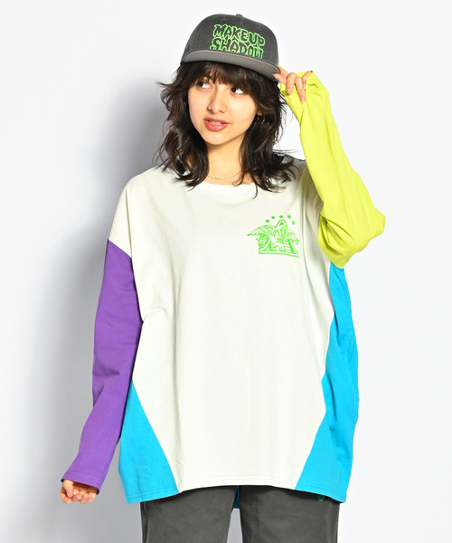 ALDIES（アールディーズ）の「Genuine Nowadays Cut / ジェヌインナウアデイズカット（Tシャツ/カットソー・メンズ・ブラック/マルチ/パープル・FREE）」の3枚目の写真