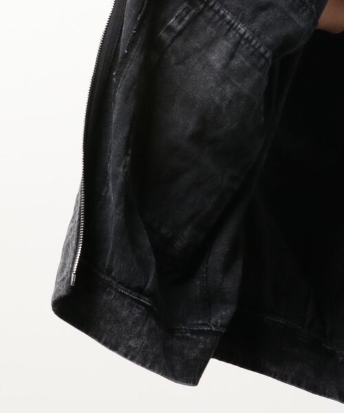 rovtski（ロフトスキー）の「ビッグシルエット デニムアシメフードブルゾン（ブルゾン・レディース・ブラック・FREE）」の7枚目の写真