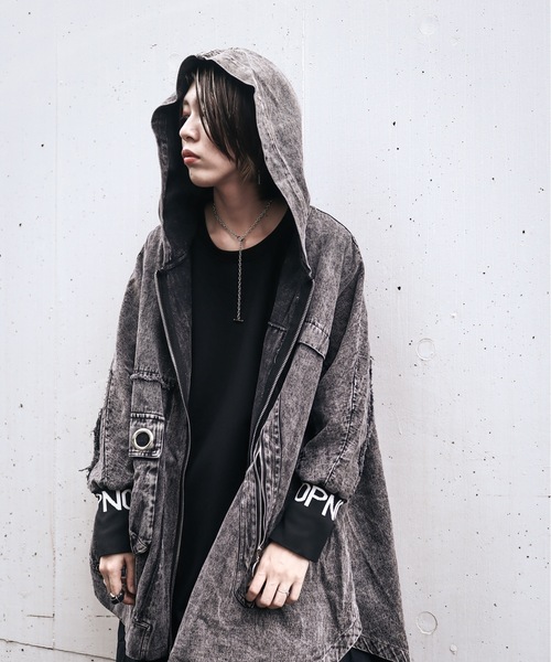 rovtski（ロフトスキー）の「ビッグシルエット デニムアシメフードブルゾン（ブルゾン・レディース・ブラック・FREE）」の22枚目の写真