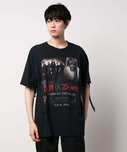 Discovered ディスカバード Newsed リメイクアイテム Fringe Band Tee ビッグシルエットフリンジバンドtシャツ Dc Ns T 05 Tシャツ カットソー Discovered ディスカバード のファッション通販 Zozotown