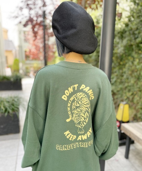 Candy Stripper（キャンディストリッパー）の「DON'T PANIC SWEAT ワンピース（ワンピース・レディース・ブラック/グリーン/アイボリー/パープル・2）」の4枚目の写真