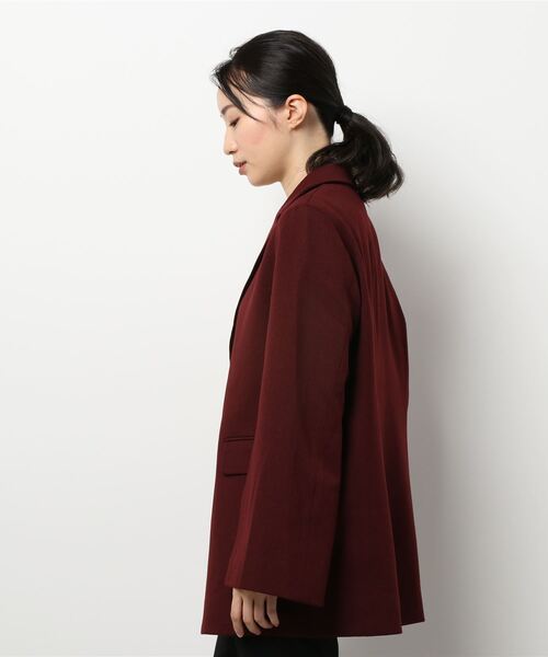 yuw(ユウ)の「TWILL SLIT JACKET 229670(テーラードジャケット・レディース・ネイビー/レッド・FREE)」の14枚目の写真
