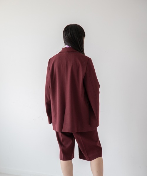 yuw(ユウ)の「TWILL SLIT JACKET 229670(テーラードジャケット・レディース・ネイビー/レッド・FREE)」の7枚目の写真