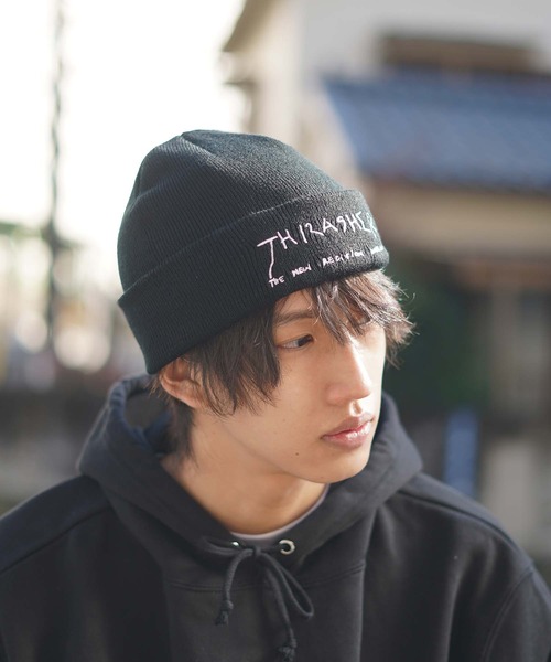 Mark Gonzales(マーク・ゴンザレス)の「GONZ LOGO ACRYLIC BEANIE/スラッシャーマークゴンザレスニットキャップ・ビーニー(ニットキャップ/ビーニー・メンズ・ブラック/ベージュ/アイボリー/ピンク・FREE)」の7枚目の写真