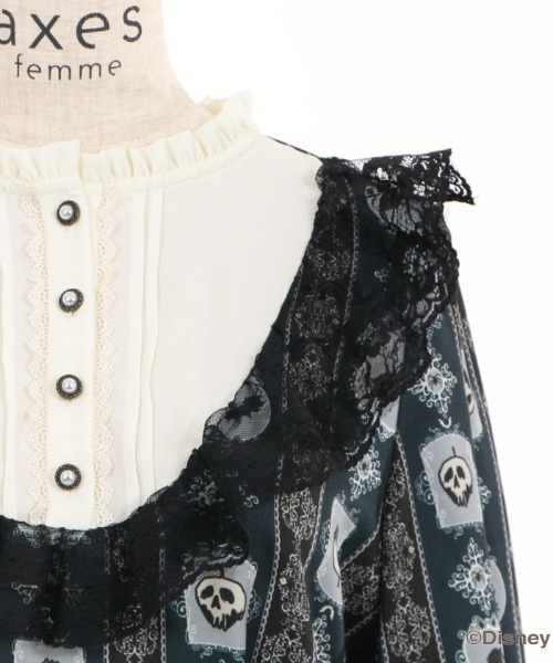 axes femme（アクシーズファム）の「ディズニーヴィランズ／ＯＰ（ワンピース・レディース・パープル/ブラック/ダークグリーン・MEDIUM）」の14枚目の写真