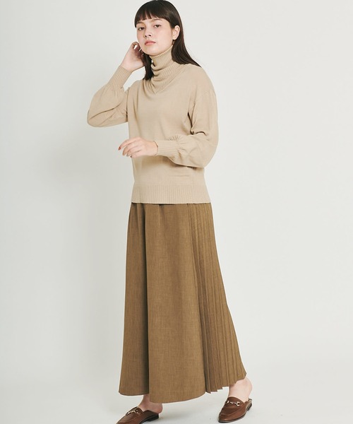 ikka(イッカ)の「√M ルートエム パフスリーブニット(ニット/セーター・レディース・エンジ/キャメル/ダークネイビー・M/L)」の13枚目の写真