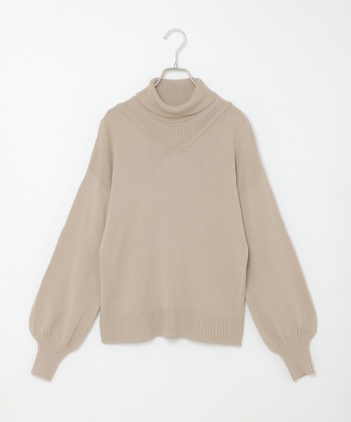 ikka(イッカ)の「√M ルートエム パフスリーブニット(ニット/セーター・レディース・エンジ/キャメル/ダークネイビー・M/L)」の14枚目の写真