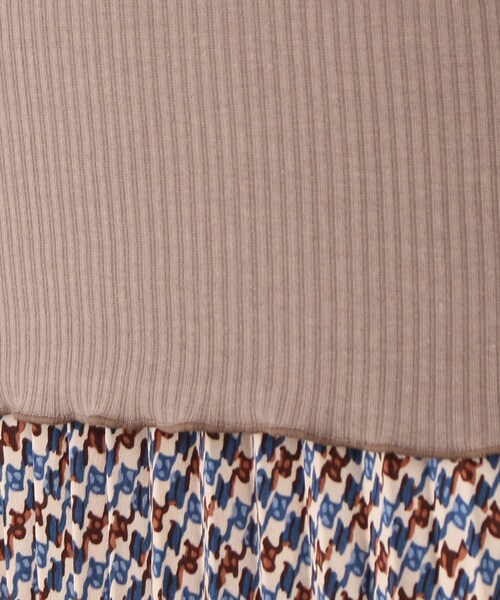 ITS'DEMO（イッツデモ）の「◆テレコメロウハイネックプルオーバー（Tシャツ/カットソー・レディース・こしょう色系6/ブラウン系その他/アイボリー/ブラック・38/40）」の11枚目の写真