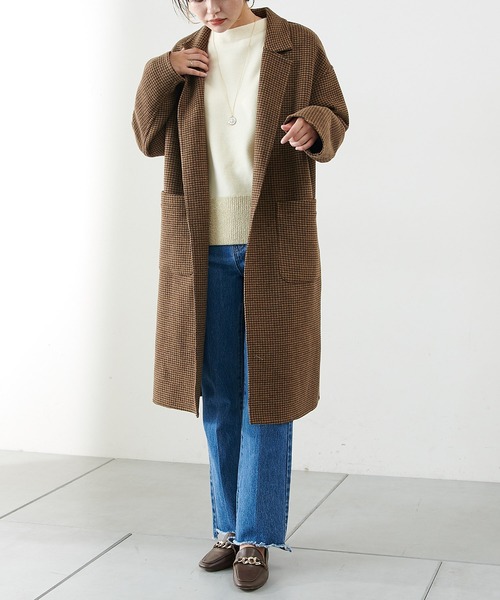 COLLAGE GALLARDAGALANTE（コラージュガリャルダガランテ）の「【インスタライブ紹介♪】ウールダブルフェイスコート（チェスターコート・レディース・ブラック/ブラウン/グレイッシュベージュ・FREE）」の22枚目の写真