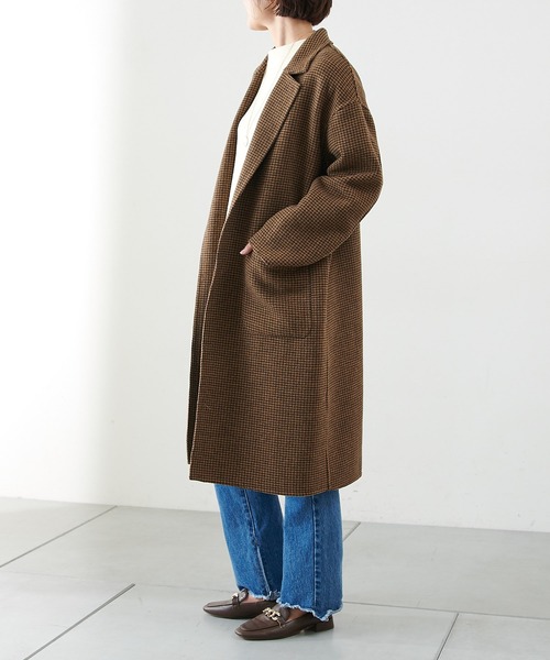 COLLAGE GALLARDAGALANTE（コラージュガリャルダガランテ）の「【インスタライブ紹介♪】ウールダブルフェイスコート（チェスターコート・レディース・ブラック/ブラウン/グレイッシュベージュ・FREE）」の18枚目の写真