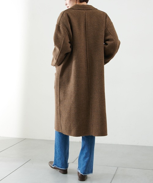 COLLAGE GALLARDAGALANTE（コラージュガリャルダガランテ）の「【インスタライブ紹介♪】ウールダブルフェイスコート（チェスターコート・レディース・ブラック/ブラウン/グレイッシュベージュ・FREE）」の14枚目の写真