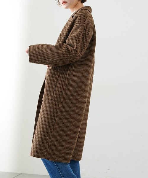 COLLAGE GALLARDAGALANTE（コラージュガリャルダガランテ）の「【インスタライブ紹介♪】ウールダブルフェイスコート（チェスターコート・レディース・ブラック/ブラウン/グレイッシュベージュ・FREE）」の10枚目の写真