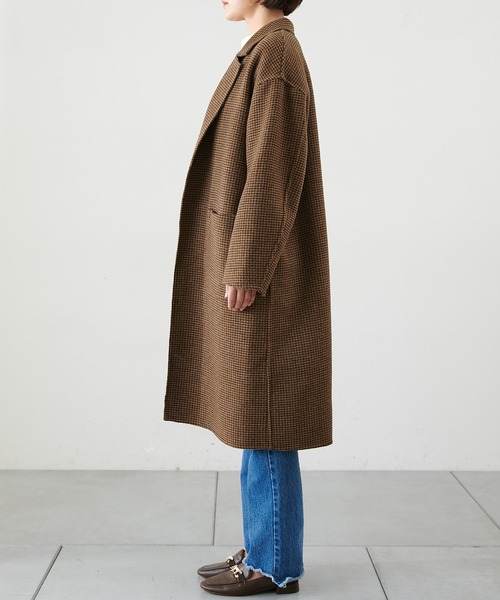 COLLAGE GALLARDAGALANTE（コラージュガリャルダガランテ）の「【インスタライブ紹介♪】ウールダブルフェイスコート（チェスターコート・レディース・ブラック/ブラウン/グレイッシュベージュ・FREE）」の11枚目の写真