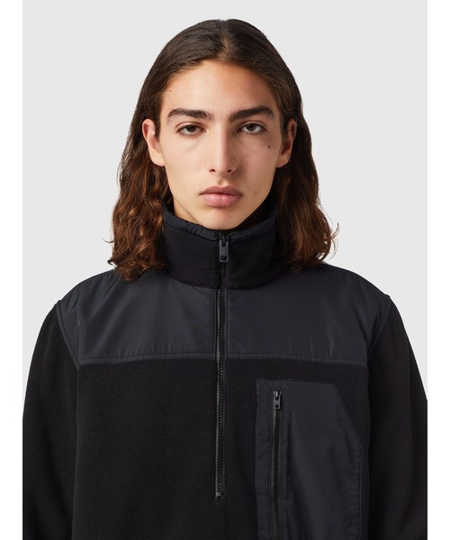 DIESEL（ディーゼル）の「メンズ スウェット フリース プルオーバー 異素材ミックス（スウェット・メンズ・ブラック/イエロー・X-SMALL/X-LARGE/LARGE/XXX-LARGE/SMALL/MEDIUM/XX-LARGE）」の3枚目の写真