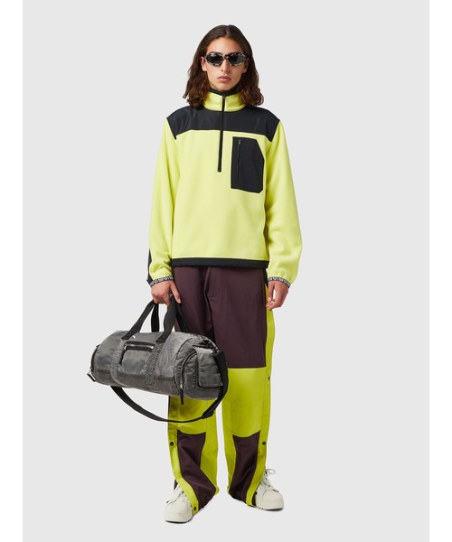 DIESEL（ディーゼル）の「メンズ スウェット フリース プルオーバー 異素材ミックス（スウェット・メンズ・ブラック/イエロー・X-SMALL/X-LARGE/LARGE/XXX-LARGE/SMALL/MEDIUM/XX-LARGE）」の5枚目の写真