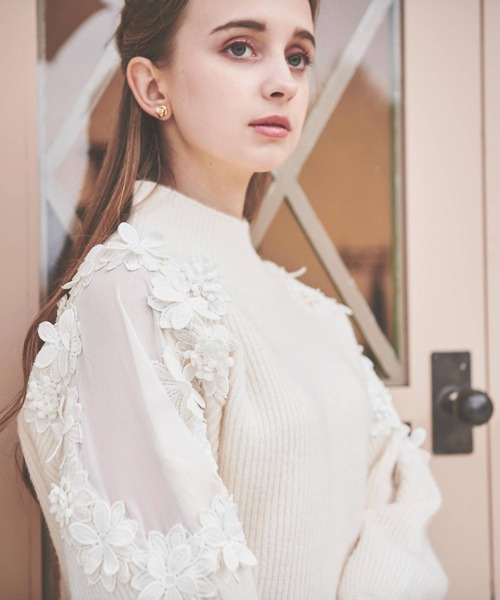 NOELA（ノエラ）の「ショルダーレースニット（ニット/セーター）」 - WEAR