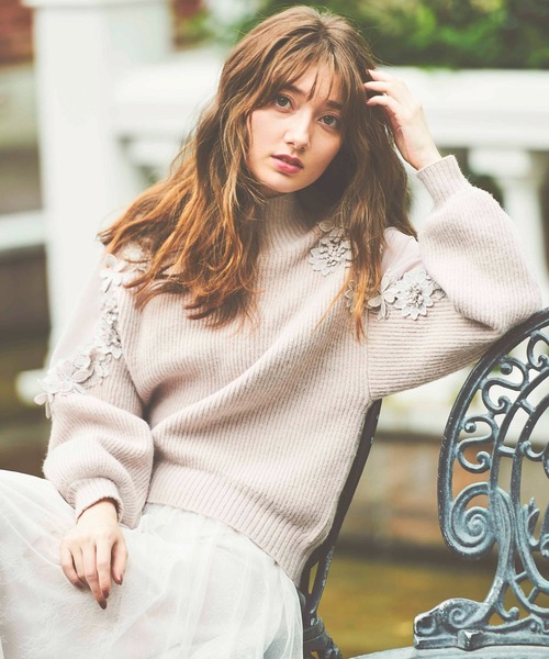 ノエラ❤︎新品アンゴラレースニット NOELA（ノエラ）の「ショルダーレースニット（ニット/セーター）」 - WEAR