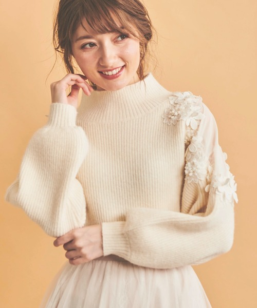 NOELA（ノエラ）の「ショルダーレースニット（ニット/セーター）」 - WEAR