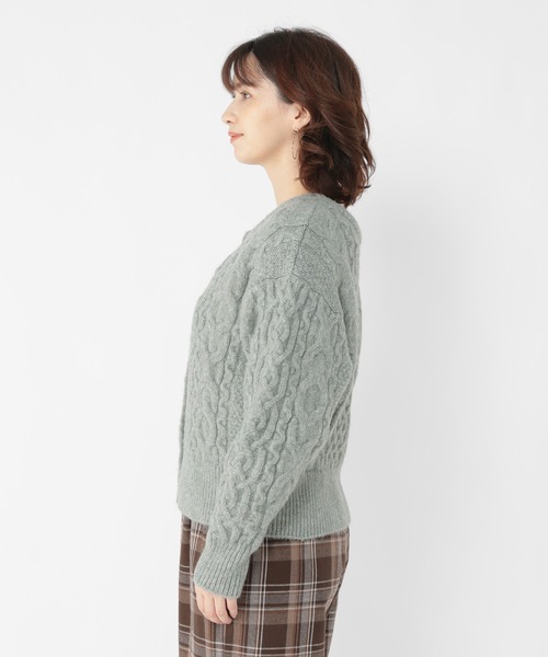 studio CLIP（スタディオクリップ）の「ダブルフロントあったかふわふわカーディガンプルオーバー（カーディガン/ボレロ・レディース・ライトグレー/ピンク/グリーン/ブラウン・FREE）」の18枚目の写真