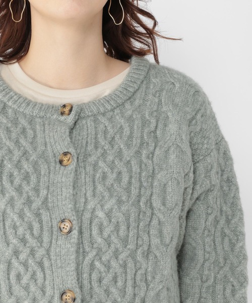 studio CLIP（スタディオクリップ）の「ダブルフロントあったかふわふわカーディガンプルオーバー（カーディガン/ボレロ・レディース・ライトグレー/ピンク/グリーン/ブラウン・FREE）」の16枚目の写真