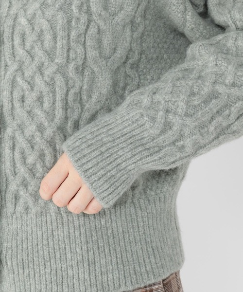 studio CLIP（スタディオクリップ）の「ダブルフロントあったかふわふわカーディガンプルオーバー（カーディガン/ボレロ・レディース・ライトグレー/ピンク/グリーン/ブラウン・FREE）」の14枚目の写真