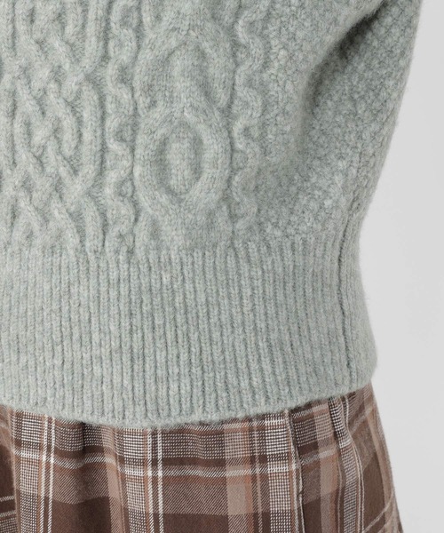 studio CLIP（スタディオクリップ）の「ダブルフロントあったかふわふわカーディガンプルオーバー（カーディガン/ボレロ・レディース・ライトグレー/ピンク/グリーン/ブラウン・FREE）」の9枚目の写真