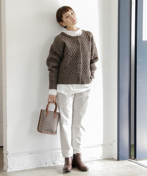 studio CLIP（スタディオクリップ）の「ダブルフロントあったかふわふわカーディガンプルオーバー（カーディガン/ボレロ・レディース・ライトグレー/ピンク/グリーン/ブラウン・FREE）」の20枚目の写真