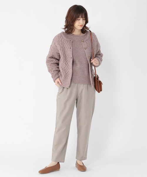 studio CLIP（スタディオクリップ）の「ダブルフロントあったかふわふわカーディガンプルオーバー（カーディガン/ボレロ・レディース・ライトグレー/ピンク/グリーン/ブラウン・FREE）」の6枚目の写真