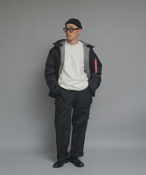 Alpha Industries(アルファインダストリーズ)の「ALPHA アルファ TA1565 THERMOLITE COLD PARKA(サーモライト コールド パーカ)(ダウンジャケット/コート・メンズ・ブラック・XL/L/M)」の18枚目の写真