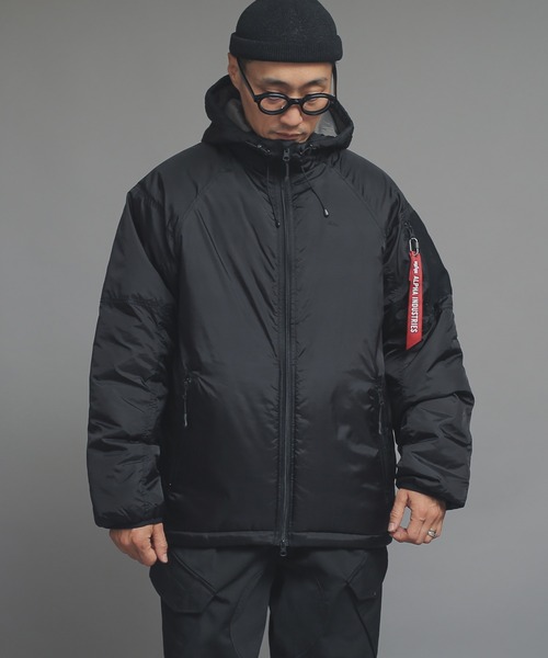 Alpha Industries(アルファインダストリーズ)の「ALPHA アルファ TA1565 THERMOLITE COLD PARKA(サーモライト コールド パーカ)(ダウンジャケット/コート・メンズ・ブラック・XL/L/M)」の15枚目の写真