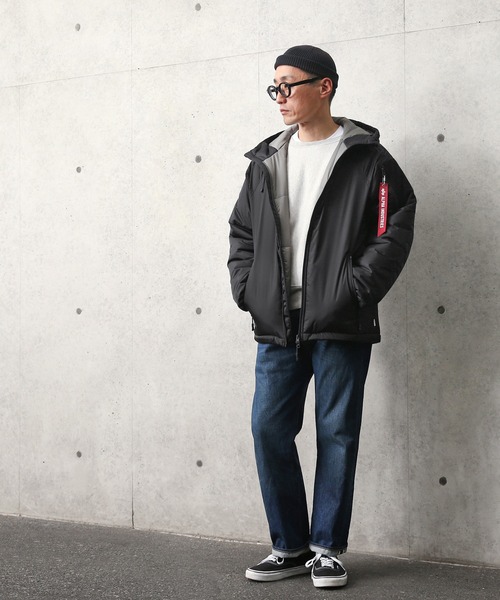 Alpha Industries(アルファインダストリーズ)の「ALPHA アルファ TA1565 THERMOLITE COLD PARKA(サーモライト コールド パーカ)(ダウンジャケット/コート・メンズ・ブラック・XL/L/M)」の6枚目の写真