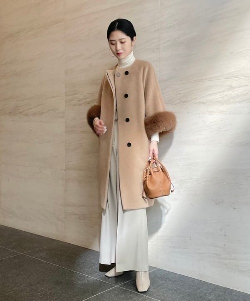 EFFE BEAMS（エッフェビームス）の「M・fil / ノーカラー ファーカフス 