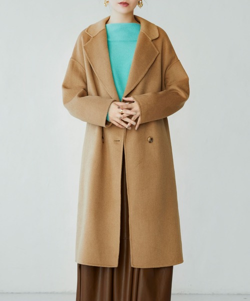 SAISON DE PAPILLON(セゾンドパピヨン)の「オーバーサイズチェスターコート(チェスターコート・レディース・ベージュ/ブラウン/グレー/ブラック・フリー)」の4枚目の写真