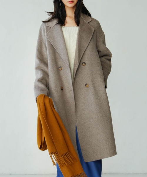 SAISON DE PAPILLON(セゾンドパピヨン)の「オーバーサイズチェスターコート(チェスターコート・レディース・ベージュ/ブラウン/グレー/ブラック・フリー)」の18枚目の写真