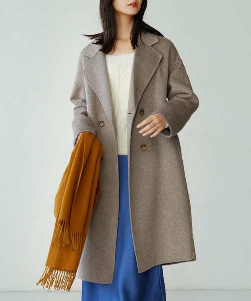 SAISON DE PAPILLON(セゾンドパピヨン)の「オーバーサイズチェスターコート(チェスターコート・レディース・ベージュ/ブラウン/グレー/ブラック・フリー)」の19枚目の写真