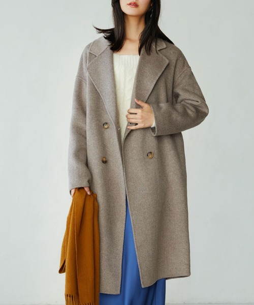 SAISON DE PAPILLON(セゾンドパピヨン)の「オーバーサイズチェスターコート(チェスターコート・レディース・ベージュ/ブラウン/グレー/ブラック・フリー)」の20枚目の写真