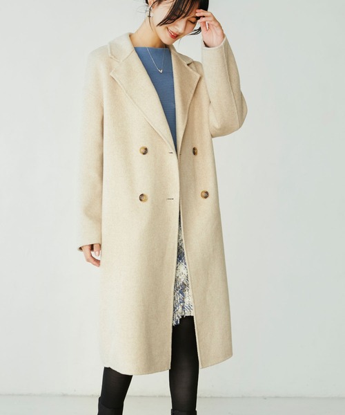 SAISON DE PAPILLON(セゾンドパピヨン)の「オーバーサイズチェスターコート(チェスターコート・レディース・ベージュ/ブラウン/グレー/ブラック・フリー)」の11枚目の写真