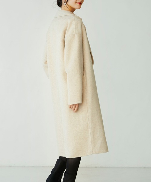 SAISON DE PAPILLON(セゾンドパピヨン)の「オーバーサイズチェスターコート(チェスターコート・レディース・ベージュ/ブラウン/グレー/ブラック・フリー)」の12枚目の写真