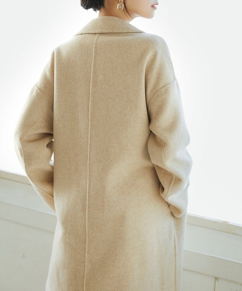 SAISON DE PAPILLON(セゾンドパピヨン)の「オーバーサイズチェスターコート(チェスターコート・レディース・ベージュ/ブラウン/グレー/ブラック・フリー)」の14枚目の写真